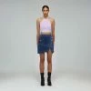 Self-portrait READY TO WEAR Lilac Knit Scallop Edge Halter Top