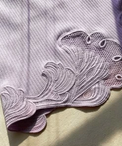 Self-portrait Lilac Inserted Lace Knit Mini Skirt READY TO WEAR