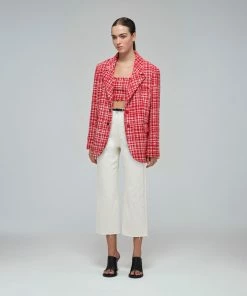 Self-portrait Red Boucle Blazer READY TO WEAR