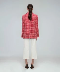 Self-portrait Red Boucle Blazer READY TO WEAR