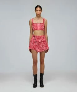 Self-portrait Red Boucle Skort READY TO WEAR