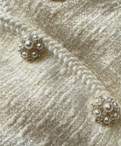 Self-portrait Metallic Boucle V-Neck Tailored Midi Dress READY TO WEAR