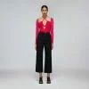 Self-portrait Fuchsia Jersey Cut Out Top READY TO WEAR
