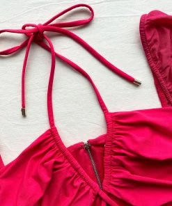 Self-portrait Fuchsia Jersey Cut Out Top READY TO WEAR