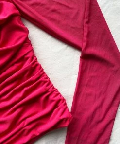 Self-portrait Fuchsia Jersey Cut Out Top READY TO WEAR