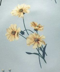 Self-portrait Blue Floral Watercolour Taffeta Mini Dress READY TO WEAR