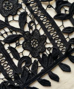 Self-portrait READY TO WEAR Black Guipure Lace Top