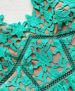 Self-portrait Spearmint Azaelea Midi Dress READY TO WEAR