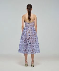 Self-portrait Lavender Azaelea Midi Dress
