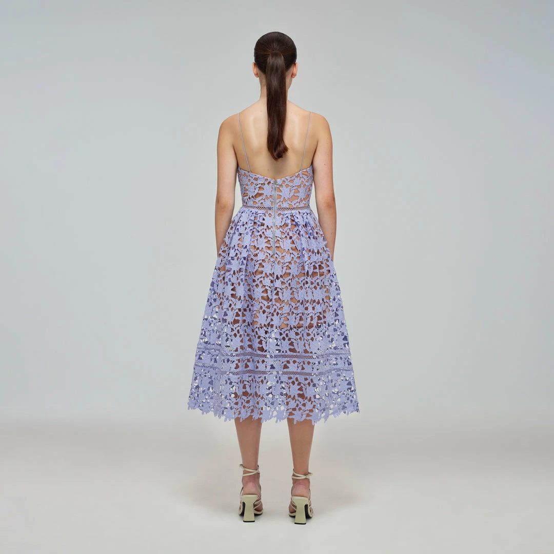 Self-portrait Lavender Azaelea Midi Dress