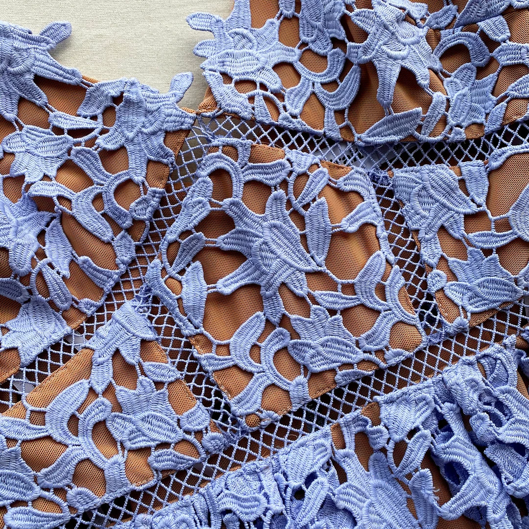 Self-portrait Lavender Azaelea Midi Dress