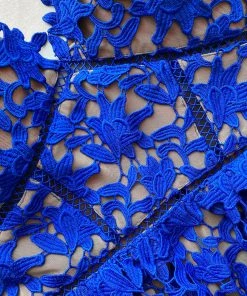 Self-portrait Deep Blue Azaelea Mini Dress