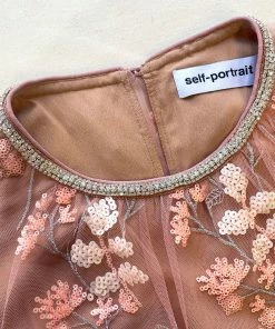 Self-portrait READY TO WEAR Blossom Sequin Maxi Dress