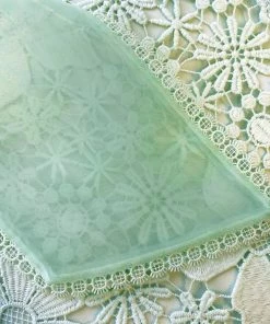 Self-portrait READY TO WEAR Mint Guipure Lace Maxi Dress