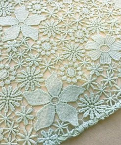 Self-portrait READY TO WEAR Mint Guipure Lace Maxi Dress