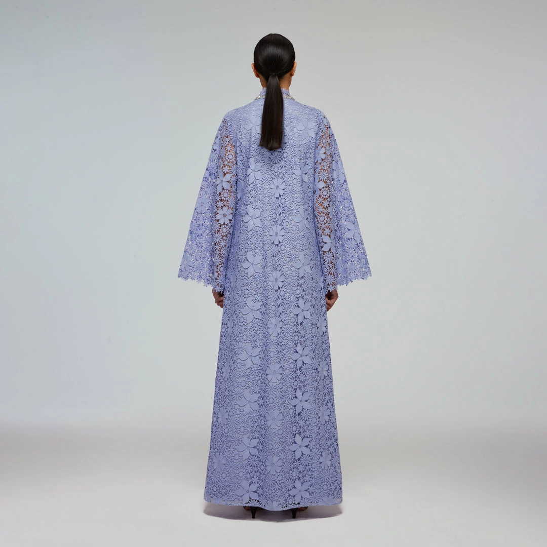 Self-portrait Lilac Guipure Lace Maxi Dress