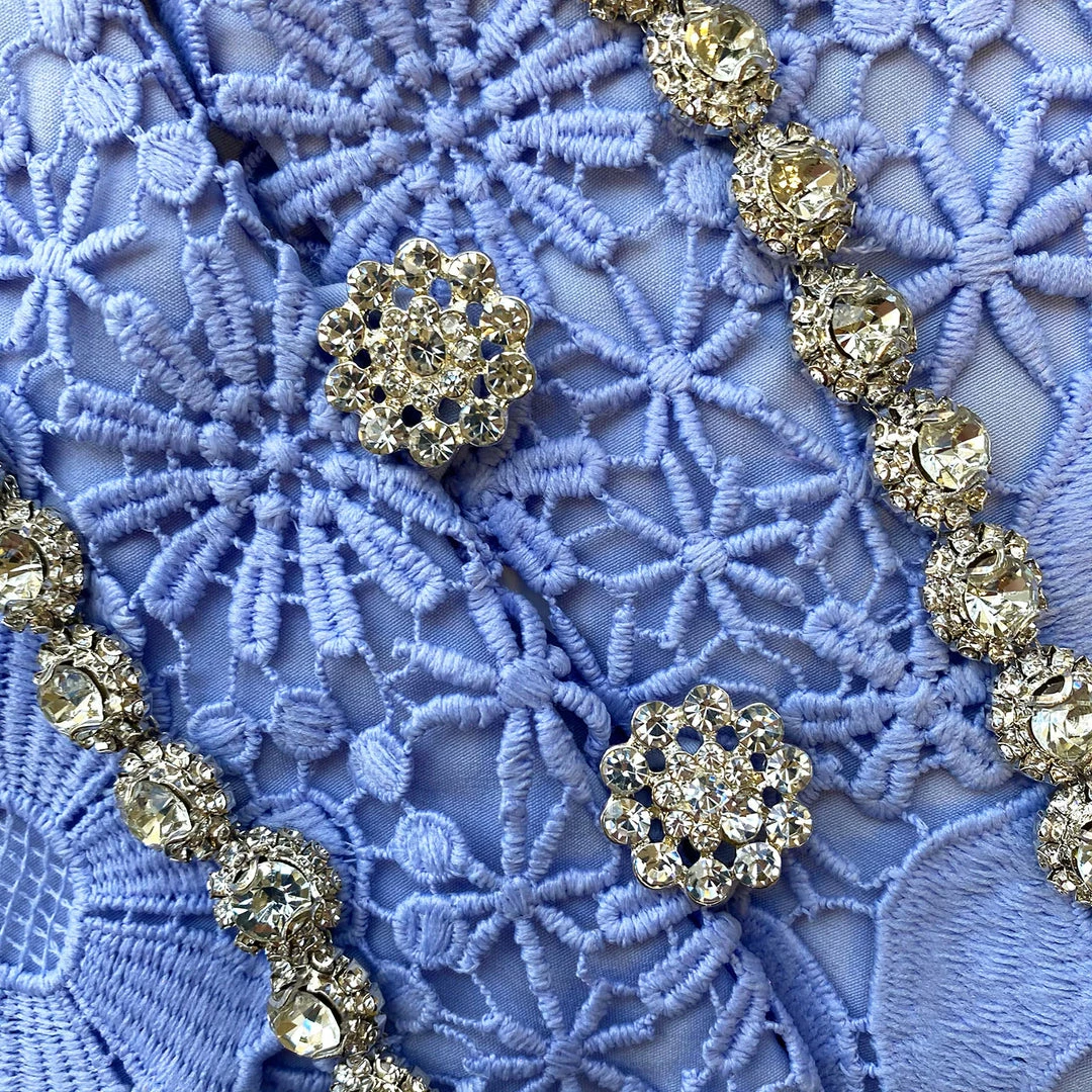 Self-portrait Lilac Guipure Lace Maxi Dress