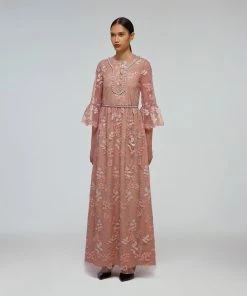 Self-portrait READY TO WEAR Blossom Sequin Kaftan