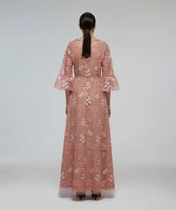 Self-portrait READY TO WEAR Blossom Sequin Kaftan