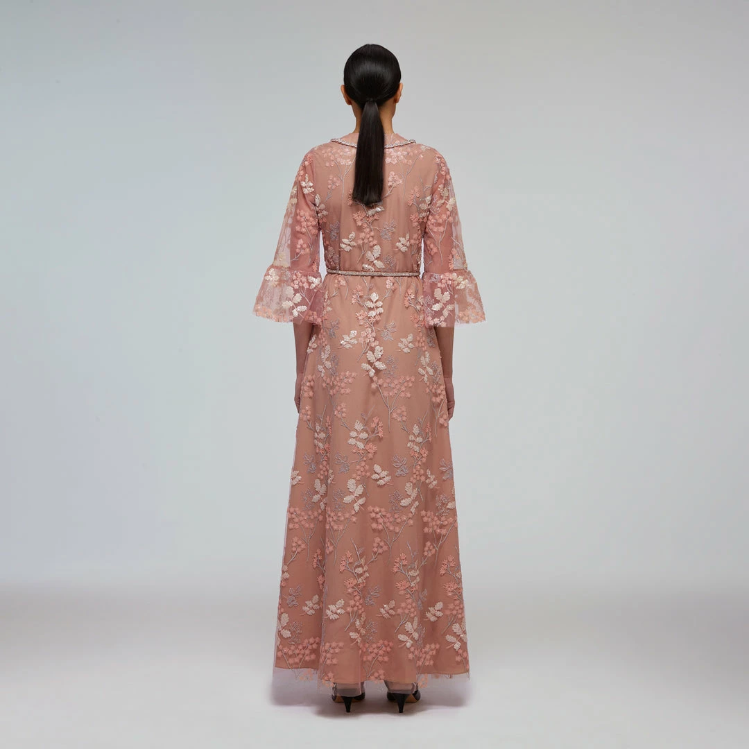 Self-portrait READY TO WEAR Blossom Sequin Kaftan