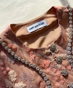 Self-portrait READY TO WEAR Blossom Sequin Kaftan