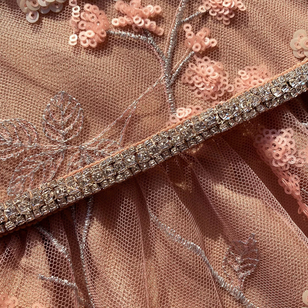 Self-portrait READY TO WEAR Blossom Sequin Kaftan