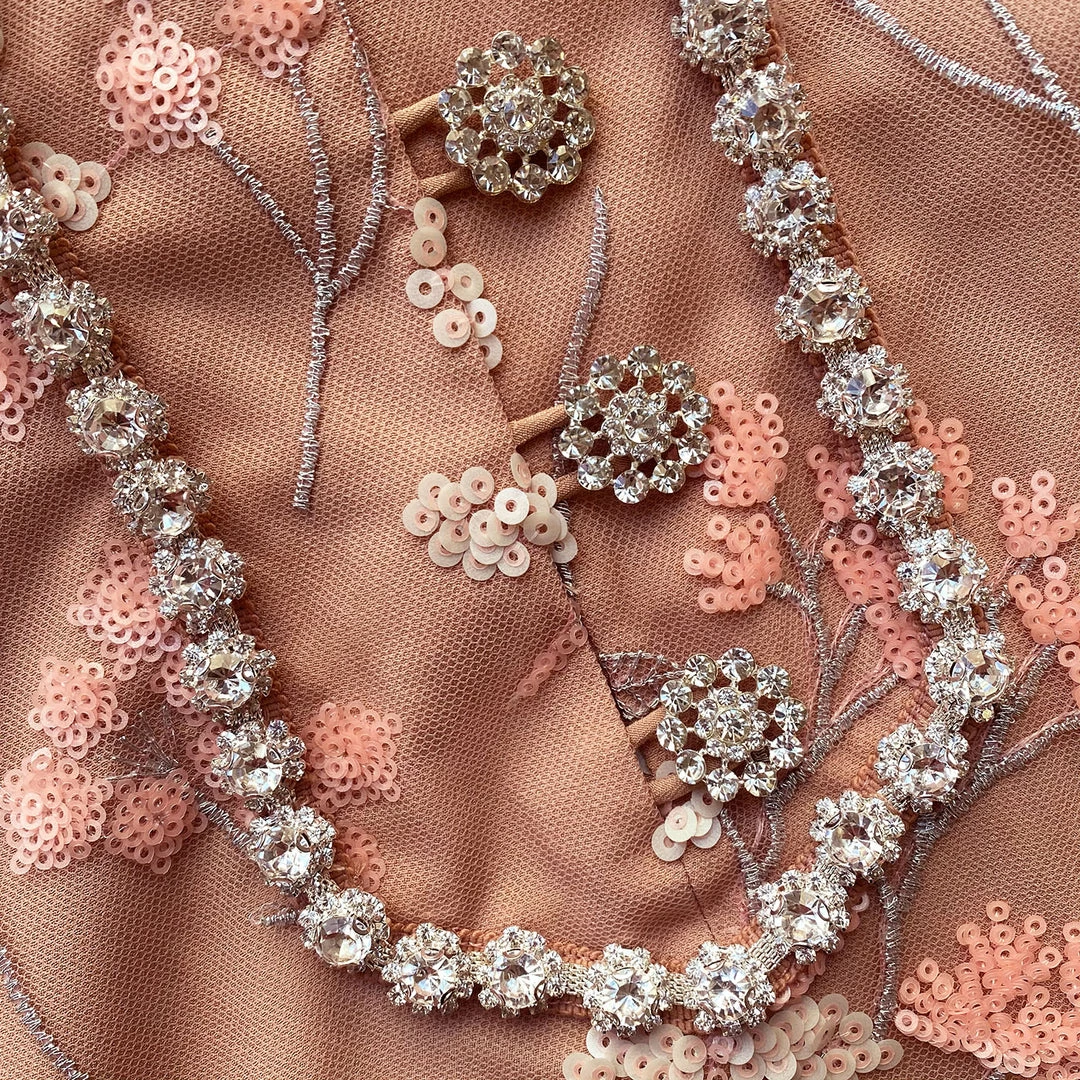 Self-portrait READY TO WEAR Blossom Sequin Kaftan