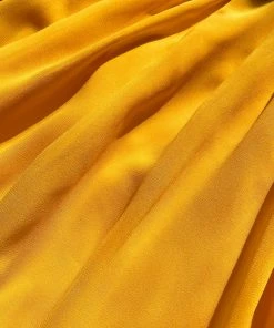 Self-portrait Canary Yellow Macrame Lace Georgette Mini Dress