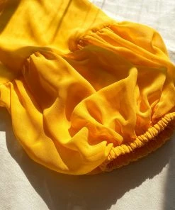 Self-portrait Canary Yellow Macrame Lace Georgette Mini Dress