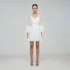 Self-portrait Swim & Resort White Macrame Lace Georgette Mini Dress
