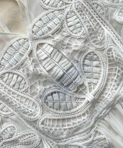 Self-portrait Swim & Resort White Macrame Lace Georgette Mini Dress