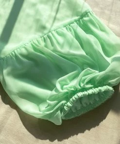 Self-portrait Spearmint Macrame Lace Georgette Midi Dress