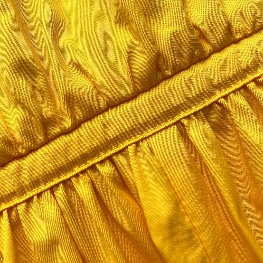 Self-portrait Canary Yellow Macrame Lace Cotton Midi Dress Swim & Resort