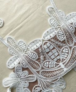 Self-portrait White Macrame Lace Top Swim & Resort