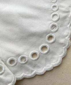 Self-portrait Swim & Resort White Broderie Scallop Canvas Short