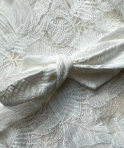 Self-portrait White Tropical Leaf Embroidered Kaftan Swim & Resort