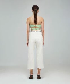 Self-portrait Spearmint Halter Neck Bikini Top