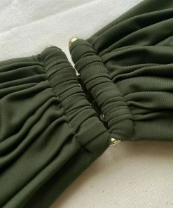 Self-portrait Swim & Resort Khaki Bandeau Bikini Top