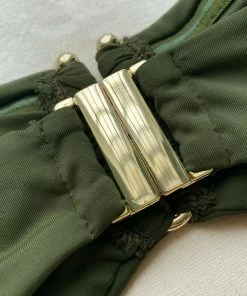 Self-portrait Swim & Resort Khaki Bandeau Bikini Top