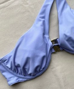 Self-portrait Lilac One Shoulder Bikini Top