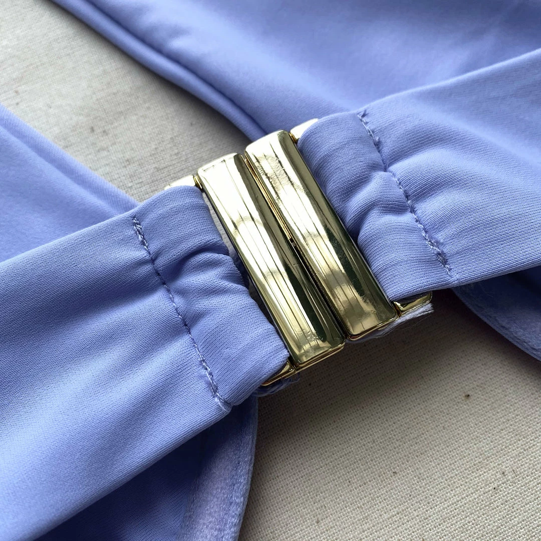 Self-portrait Lilac One Shoulder Bikini Top