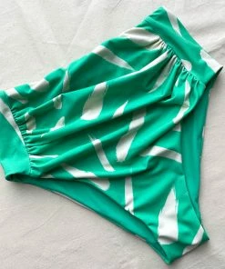 Self-portrait Mint Brushstroke High Waisted Brief Swim & Resort