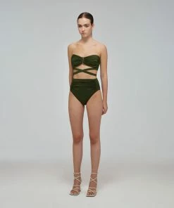 Self-portrait Khaki High Waisted Brief Swim & Resort