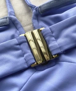 Self-portrait Lilac Halter Neck Swimsuit