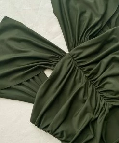 Self-portrait Khaki Cut Out Swimsuit