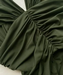 Self-portrait Khaki Cut Out Swimsuit