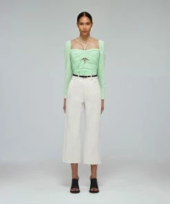 Self-portrait Natural Denim Straight Leg Jeans 23" READY TO WEAR