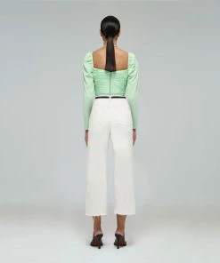 Self-portrait Natural Denim Straight Leg Jeans 23