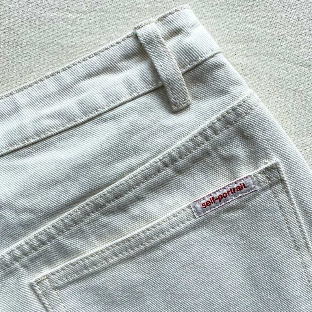 Self-portrait Natural Denim Straight Leg Jeans 23" READY TO WEAR