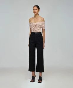 Self-portrait READY TO WEAR Black Denim Straight Leg Jeans 25"